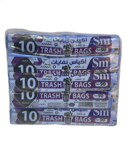  أكياس نفايات رول أزرق 10جالون 4كيلو - ربطة 