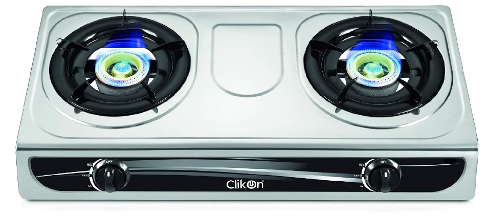  CLIKON CK4268 DOUBLE BURNER STAINLESS STEEL GAS STOVE  