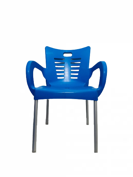  AZANI PLASTIC CHAIR METAL LEGS BLUE 