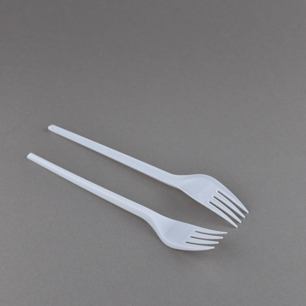  ASG PLASTIC BIG FORK WHITE 50P  
