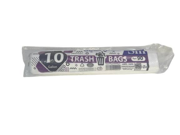  SM TRASH BAG ROLL WHITE 10GALLON 400GRM 