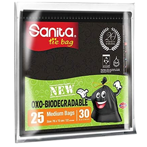  SANITA TIE BAG BIO DEGRADABLE 30 GALLONS 25PCS 
