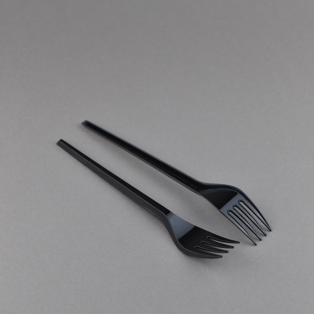  ASG PLASTIC BIG FORK BLACK 50P  