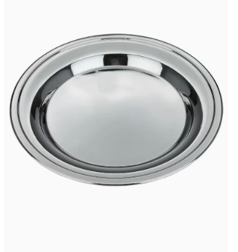  555 STEEL SERVING TRAY FLAT ROUND 65CM 