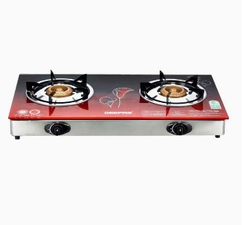  GEEPAS GGC31013 DOUBLE BURNER STAINLESS STEEL GAS STOVE  