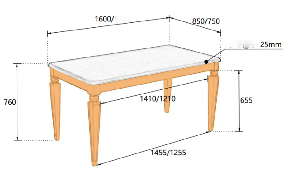 silver wood dining table   