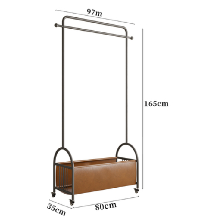  Hanger with leather basket 