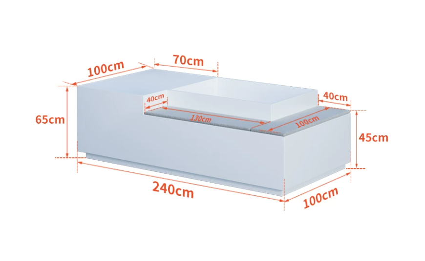  A multi-purpose integrated seat with a luminous plant pot 