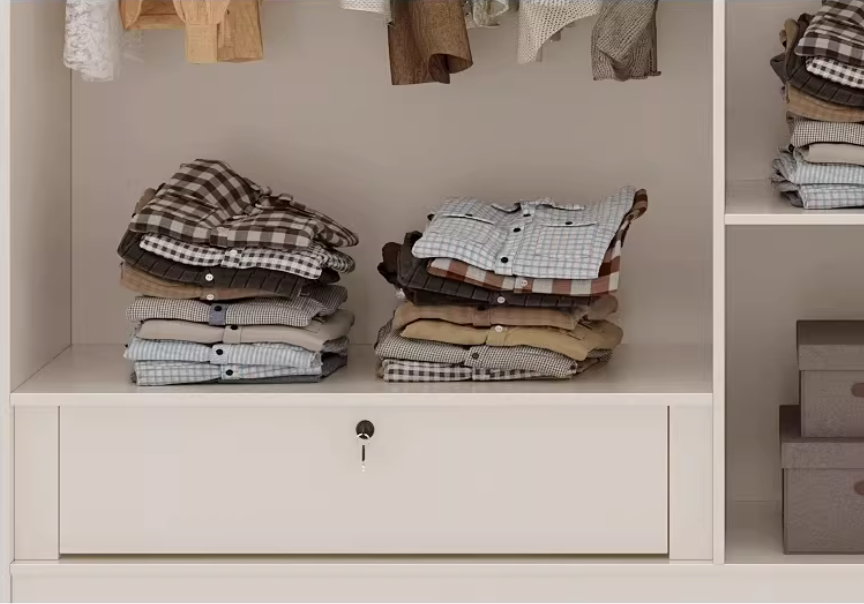  Luxurious modern wardrobe with a glass door design 