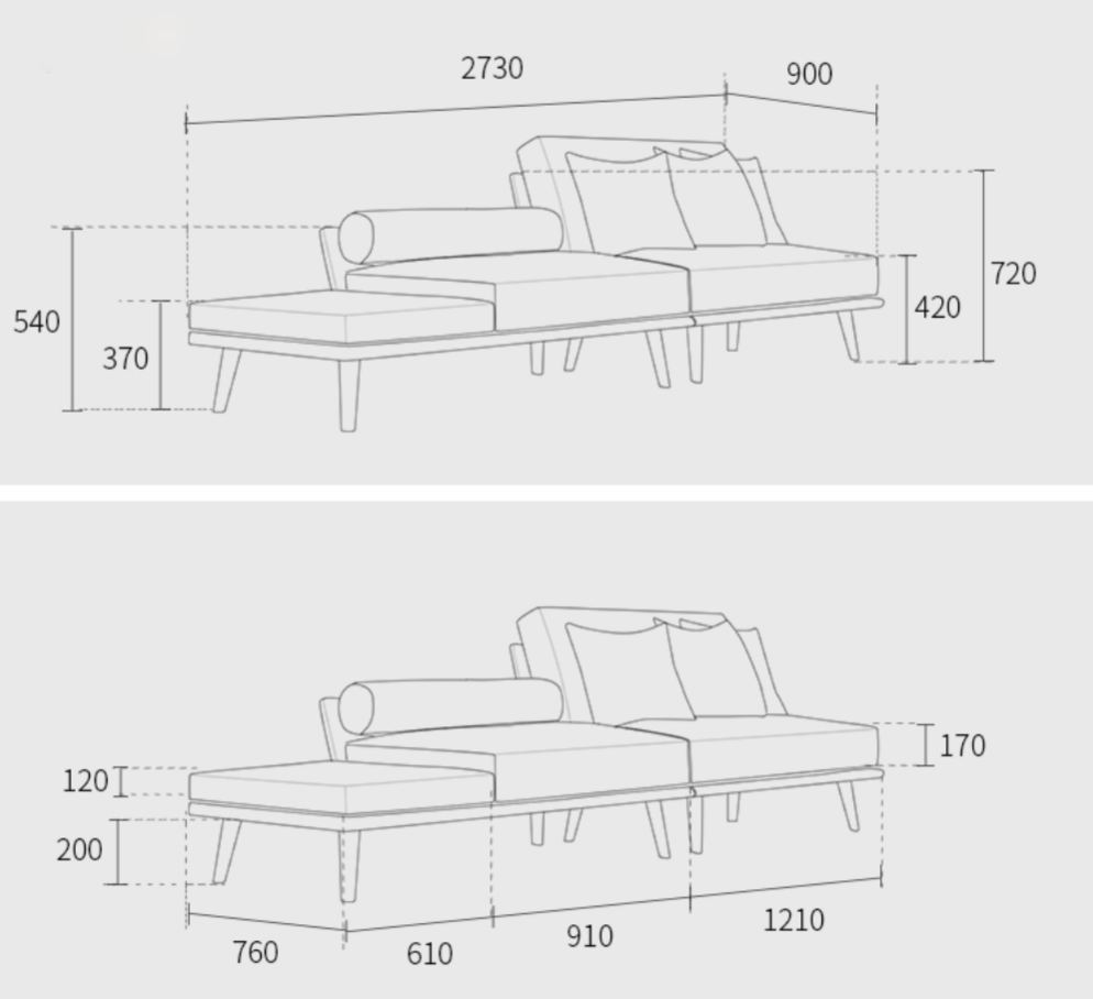  أريكة قماشية تصميم Ai Yimeier  