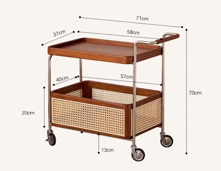  Rattan side table 