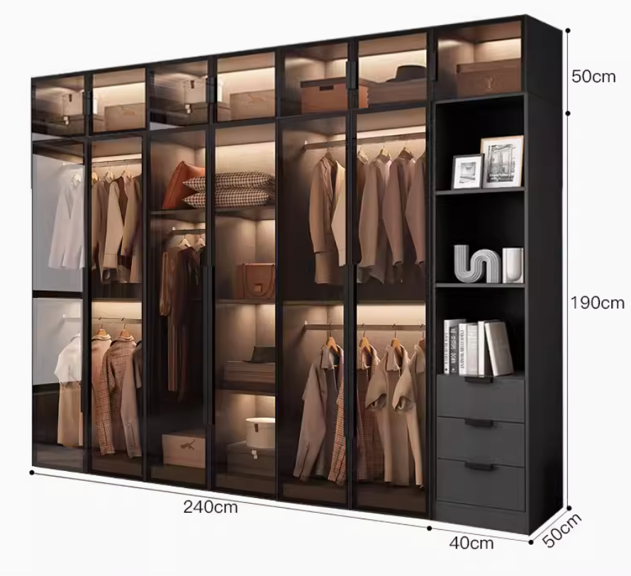  خزانة ملابس خشب مودرن واسعة - دولاب ملابس فاخر من Ks-Furniture 