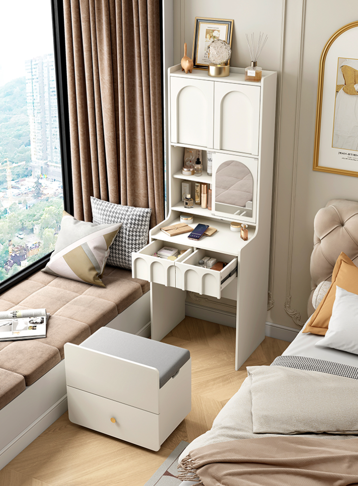  Dressing table with hidden chair 