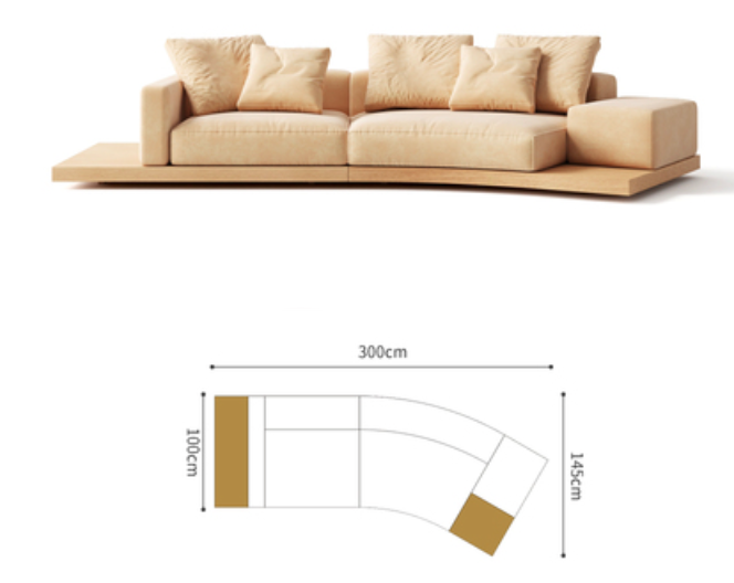  Wabi-sabi . Curved Sofa 