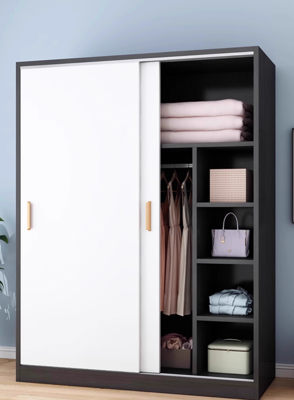  خزانة ملابس خشب مودرن أبواب منزلقة سحاب - دولاب ملابس ذكي من KS-Furniture 