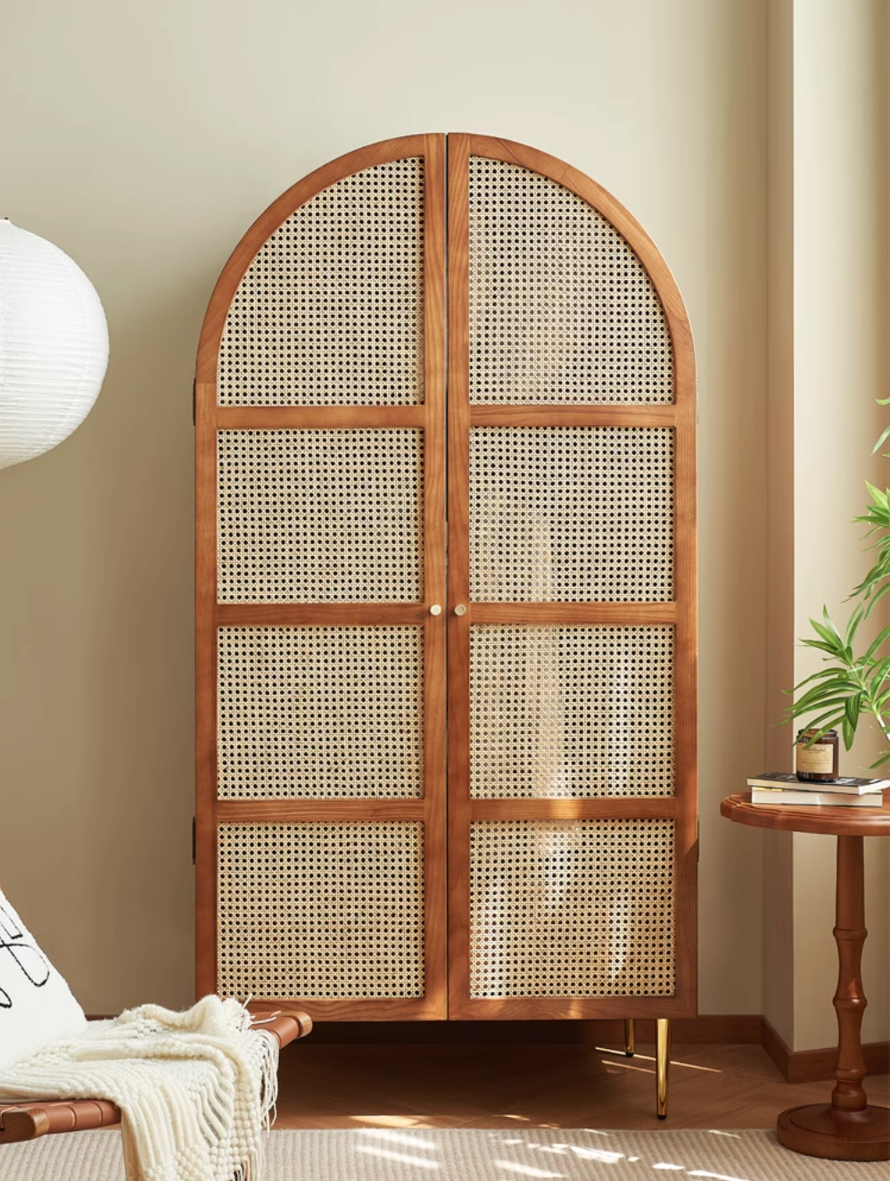  Classic design elm wood wardrobe 