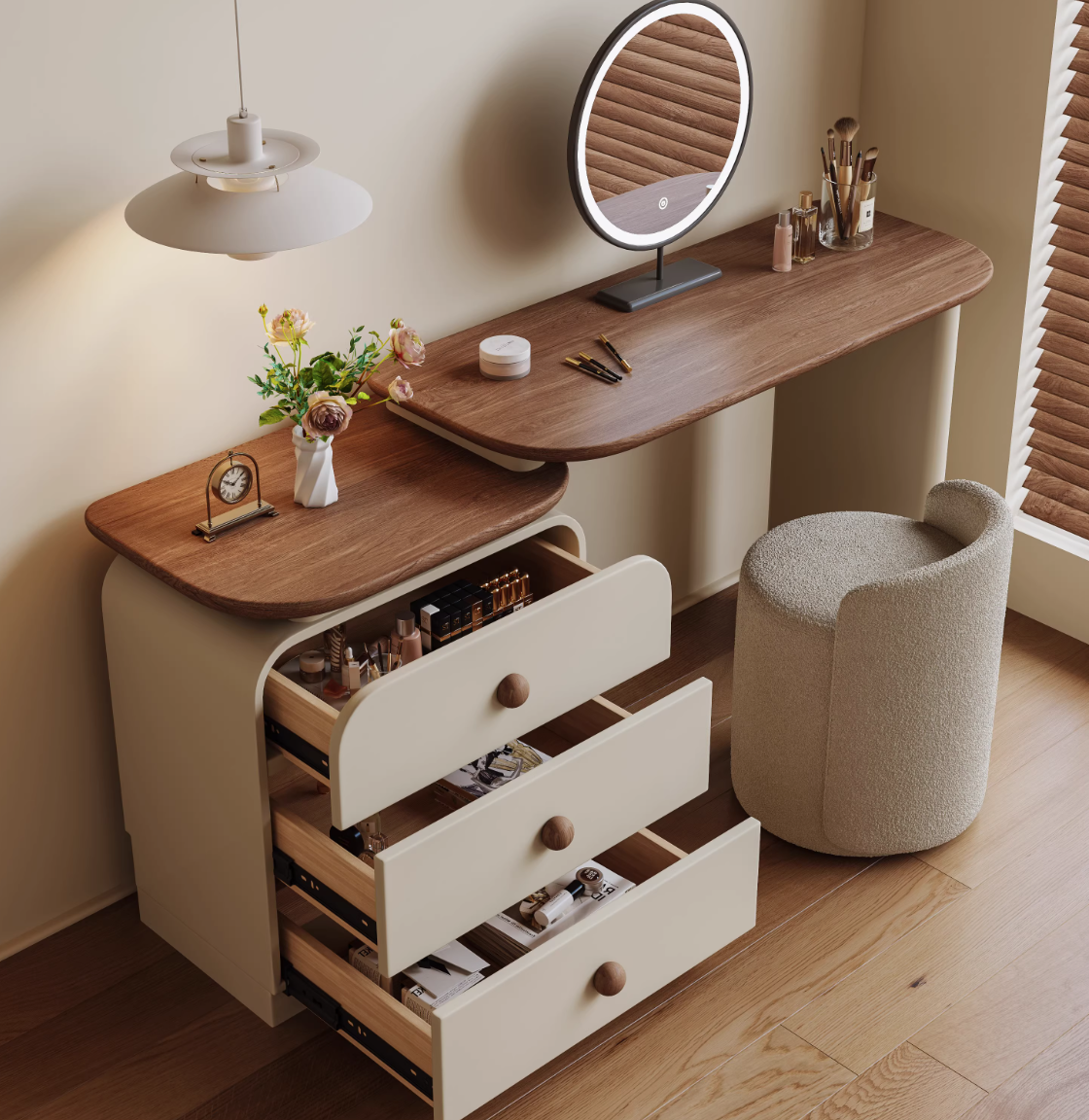  A dressing table with a built-in cabinet 