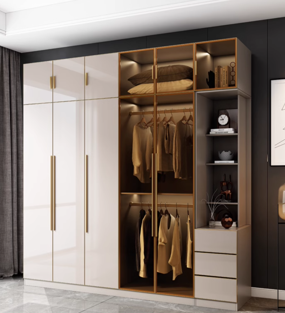  خزانة ملابس أورينتال خشب كبيرة مودرن بتفاصيل شرقية - دولاب ملابس فاخر من KS-Furniture 