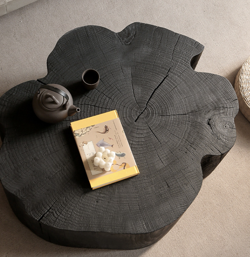  Irregular tree trunk coffee table 