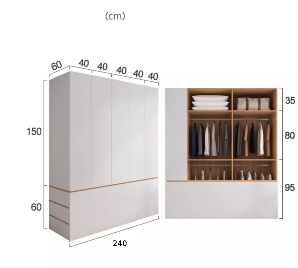  Wooden wardrobe 