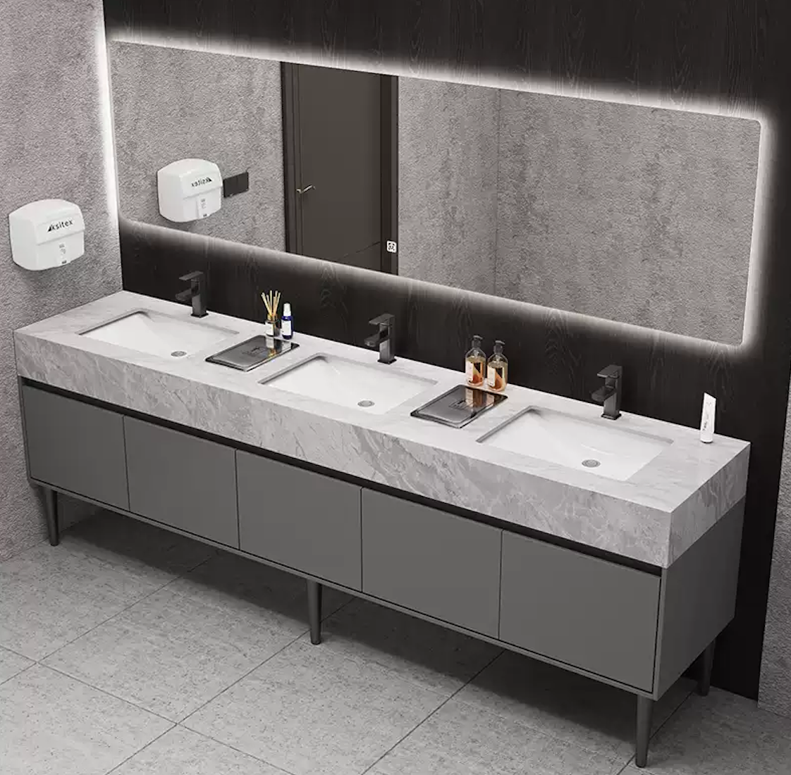 Multiple sizes of sink 