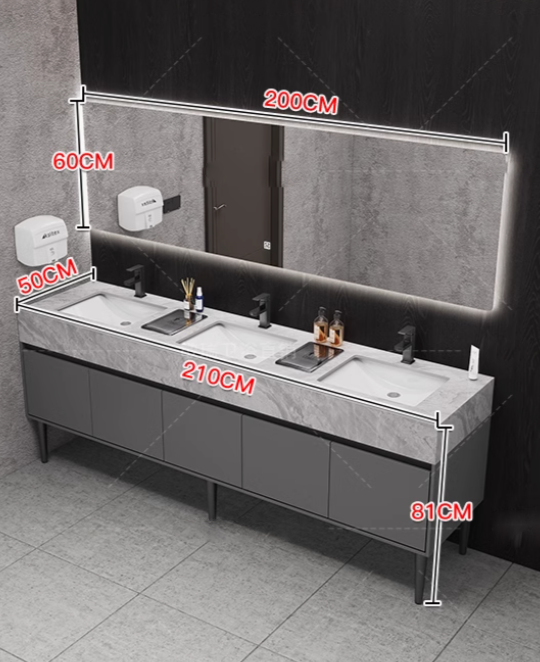  Multiple sizes of sink 
