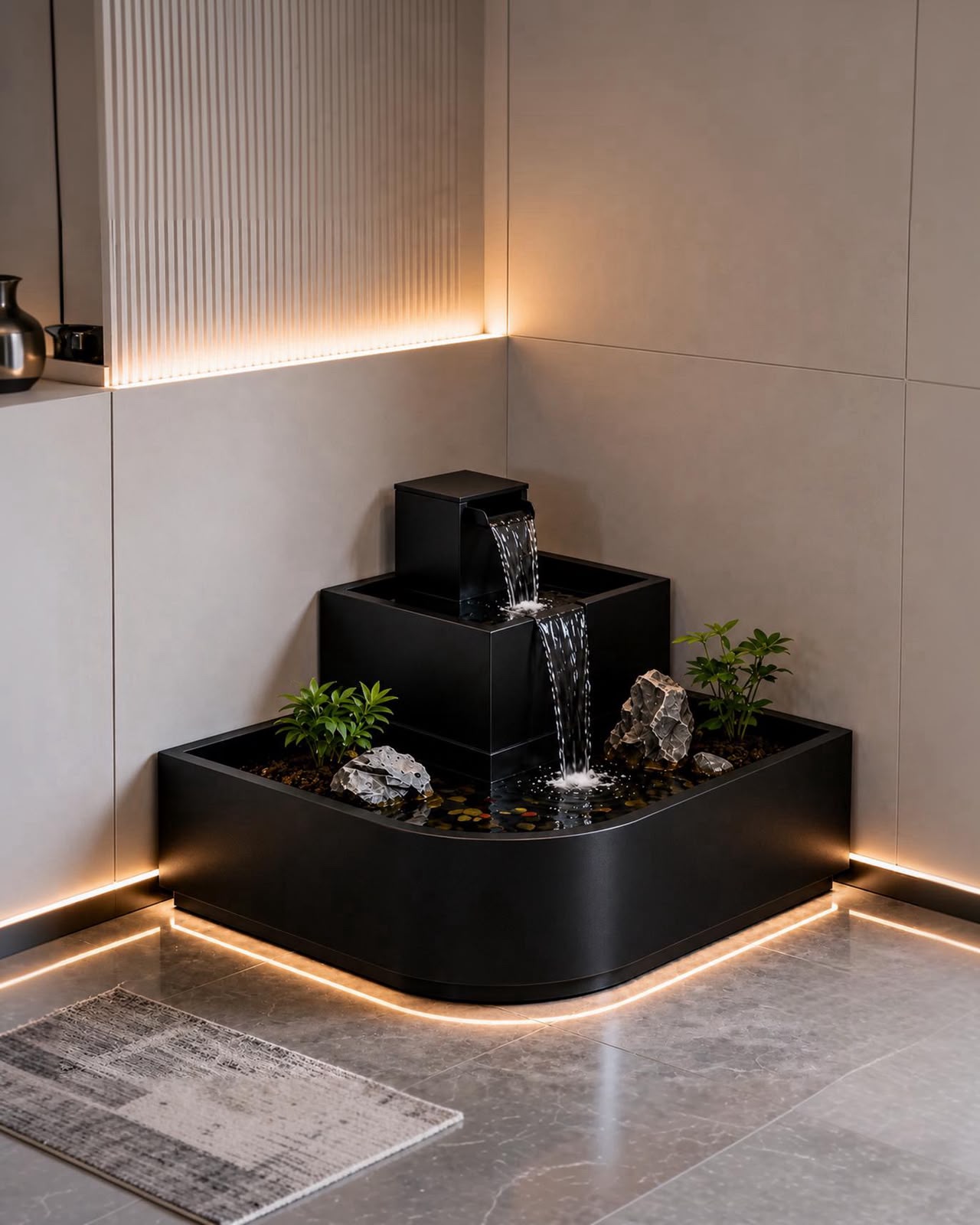  Elegant Luminous Corner Fountain 