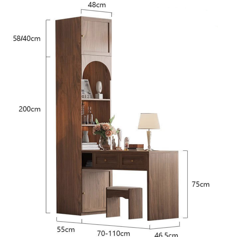  خزانة ملابس يونجو خشب مودرن أبواب سحاب - دولاب ملابس كبير من KS-Furniture 