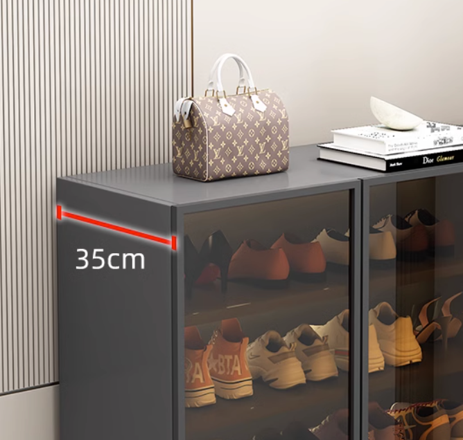  Glass door shoe cabinet 