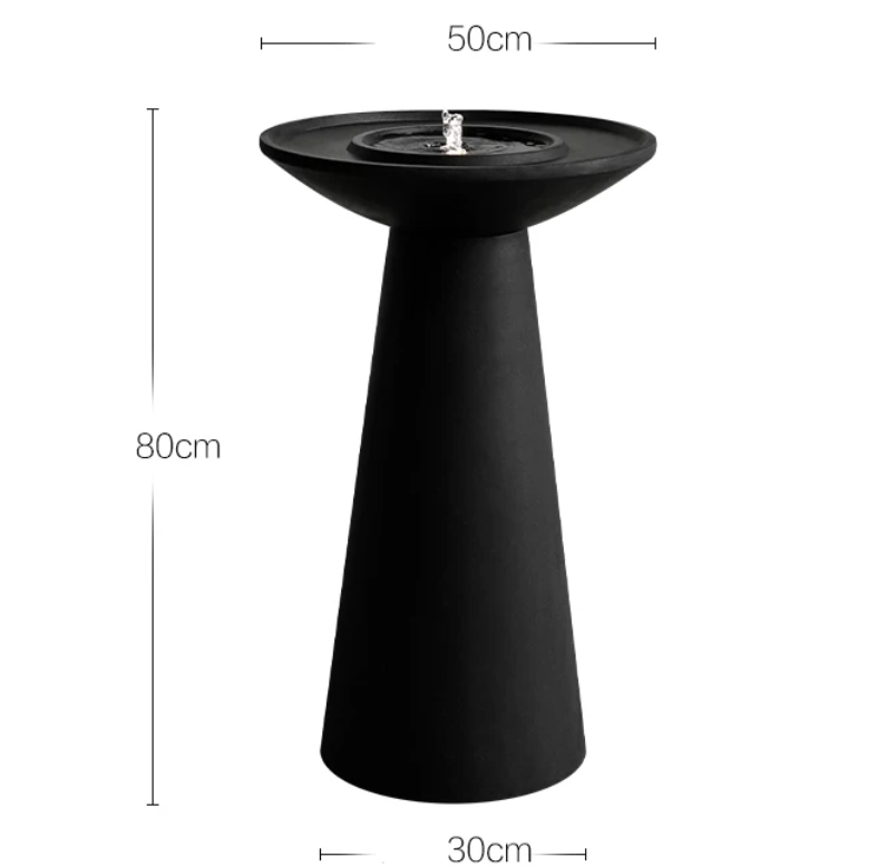  A fountain with a modern design and a serene atmosphere 