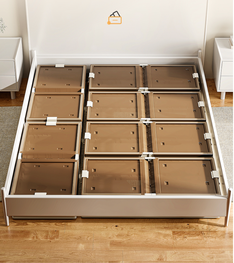  Storage box with foldable pulley 