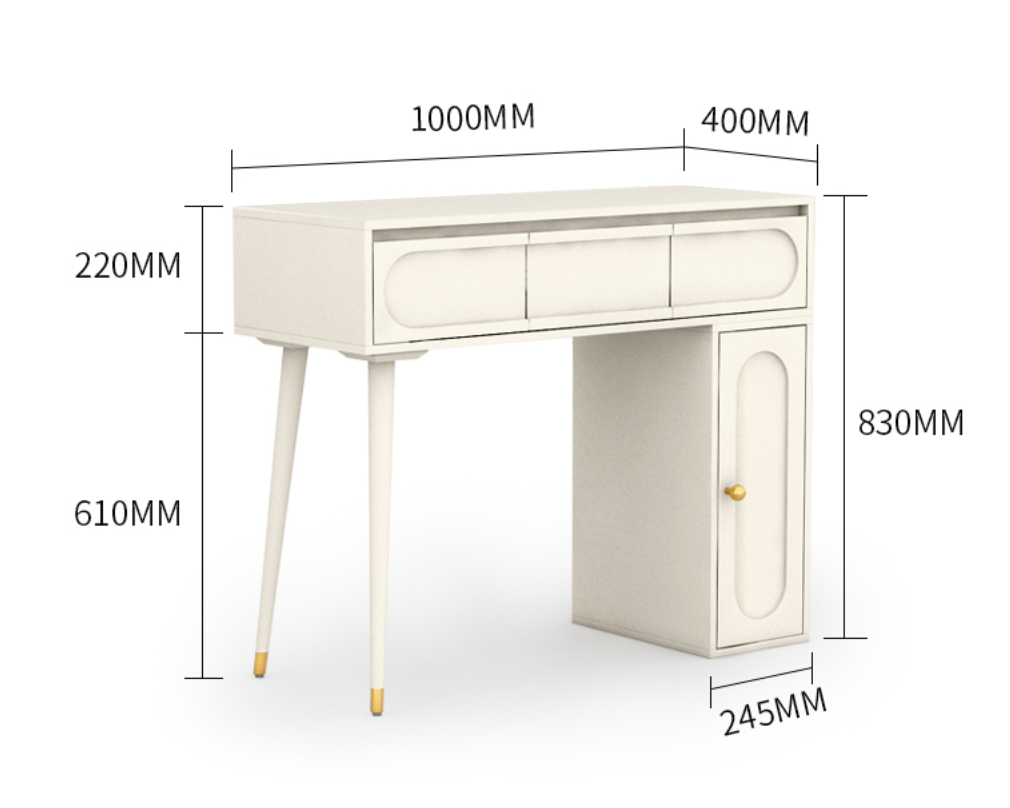 Nordic dressing table with chair and mirror 
