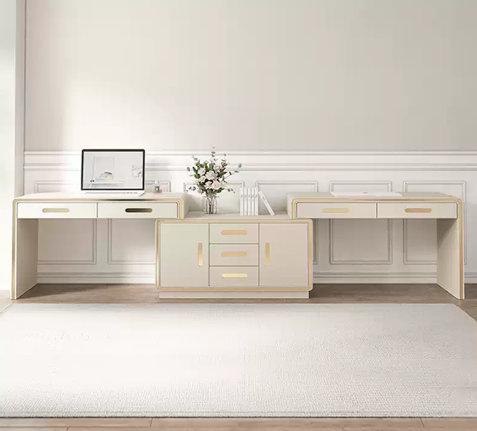  Retractable double desk 