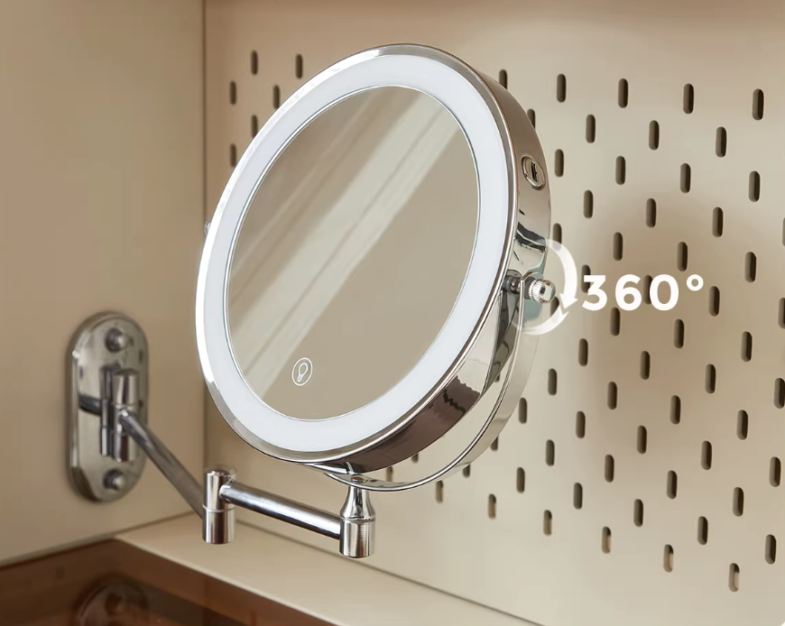  Compact dressing table with chair and illuminated mirror 