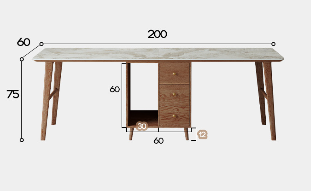  Double Desk With Huating Chairs 