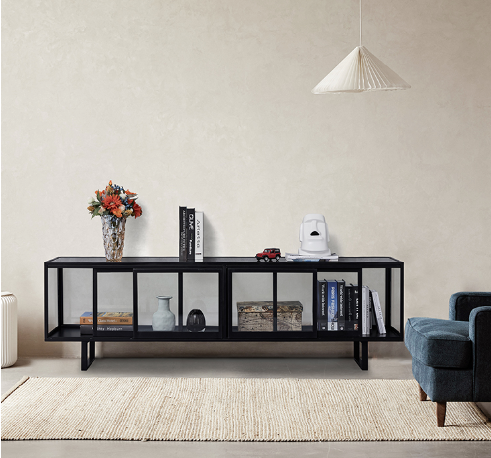  glass tv bookcase 