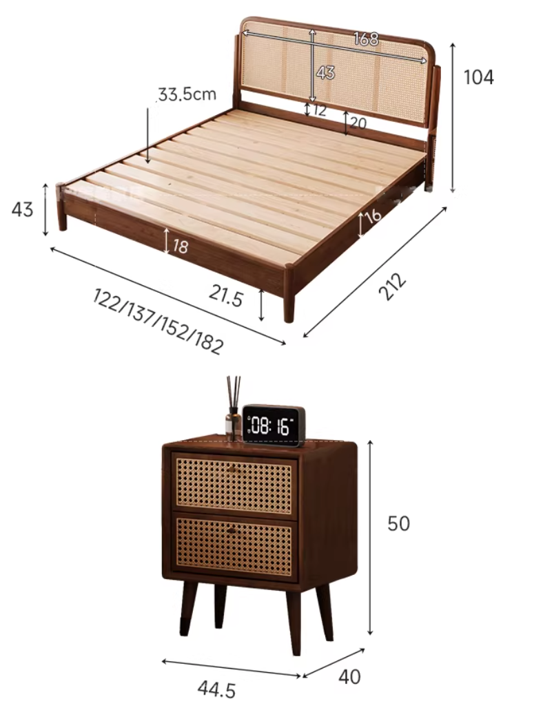  Huixin Bamboo and Solid Wood Bed 