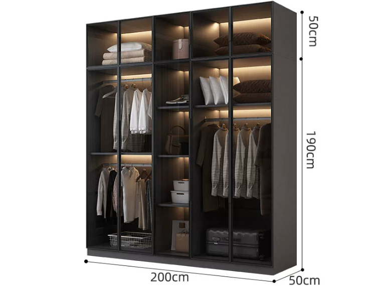  Hoiiun glass-door wardrobe 
