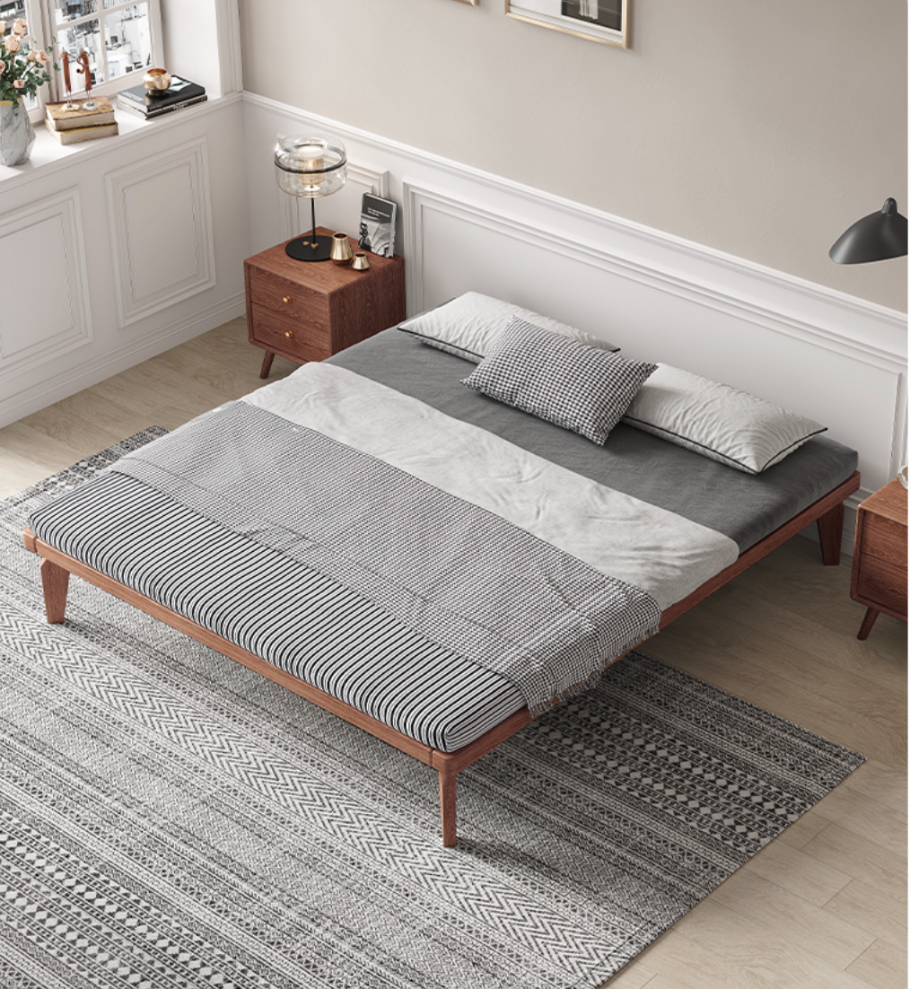  Bed with two bedside tables 