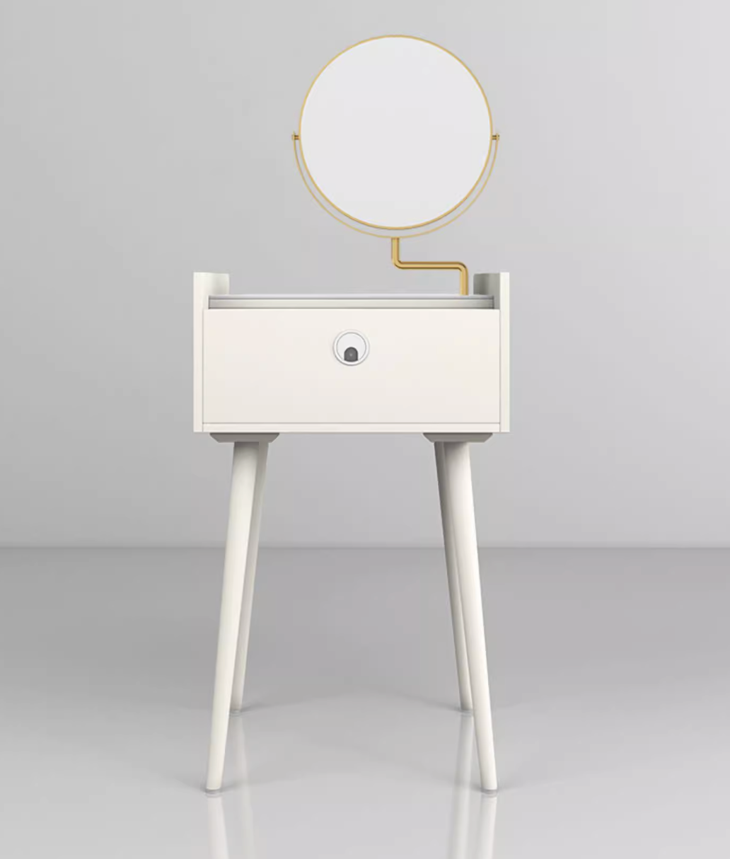  Nordic corner dressing table with chair and illuminated mirror 