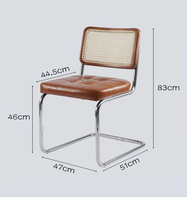  Wooden chair with rattan 