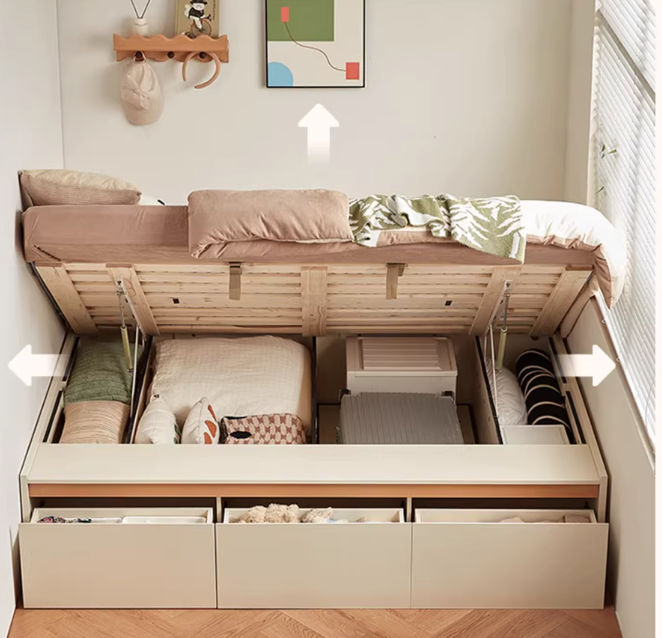  Bed with wardrobe and desk 