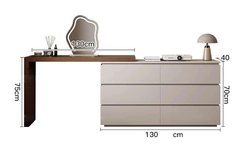  Telescopic dressing table with mirror 