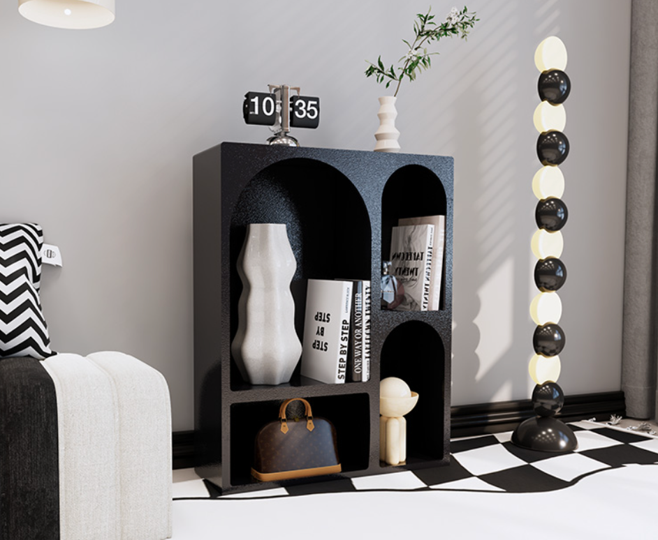  Curved wardrobe in black 