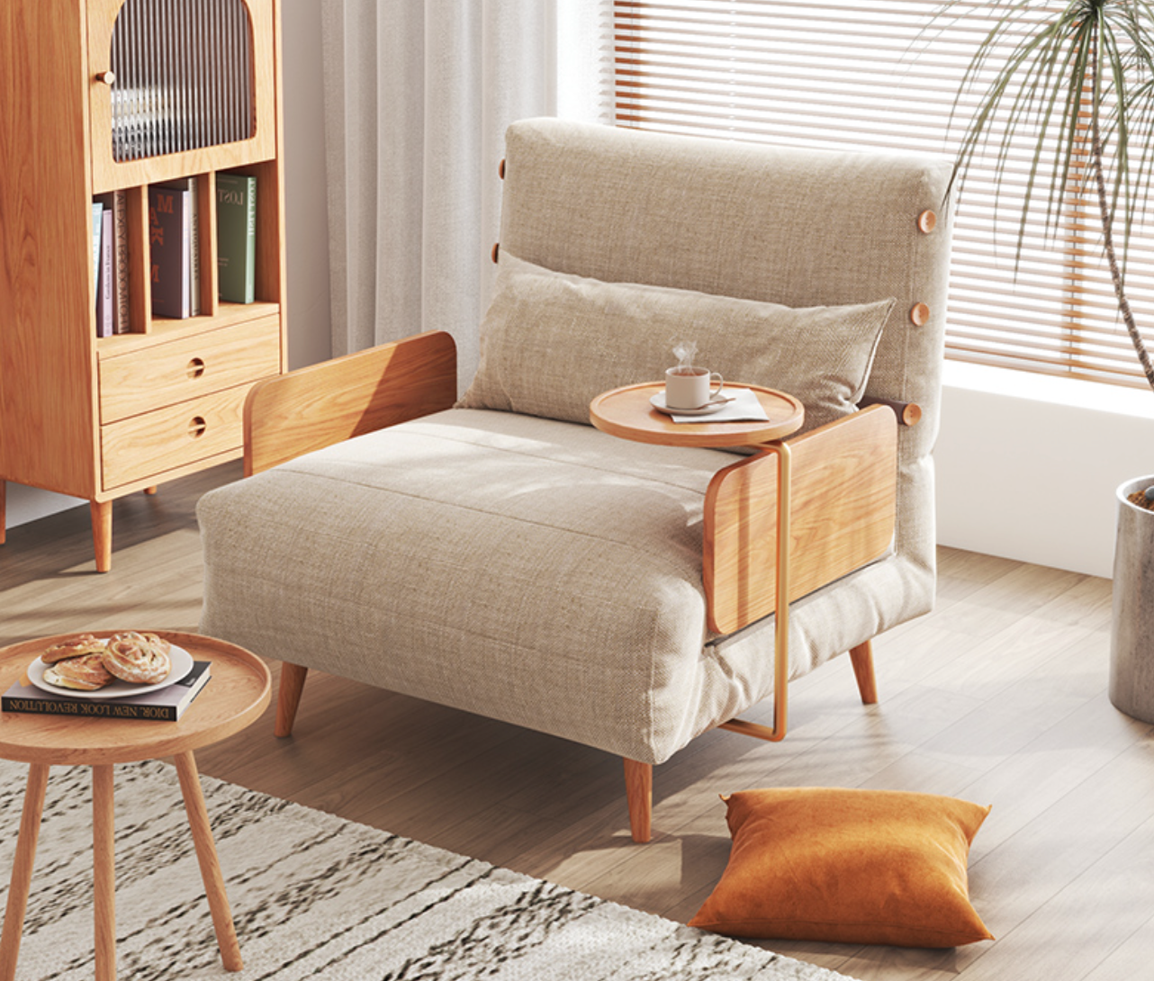  Warner sofa bed with side table 