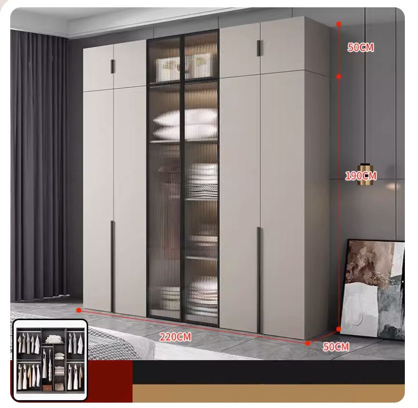  Glass door wardrobe 