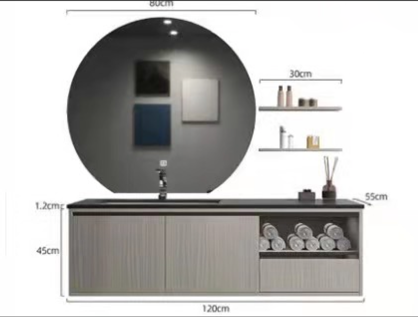  Washbasin with smart mirror 