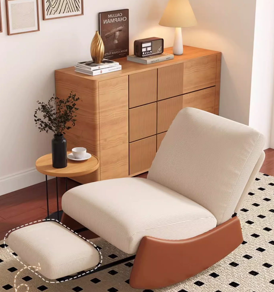  Rocking sofa and footstool 