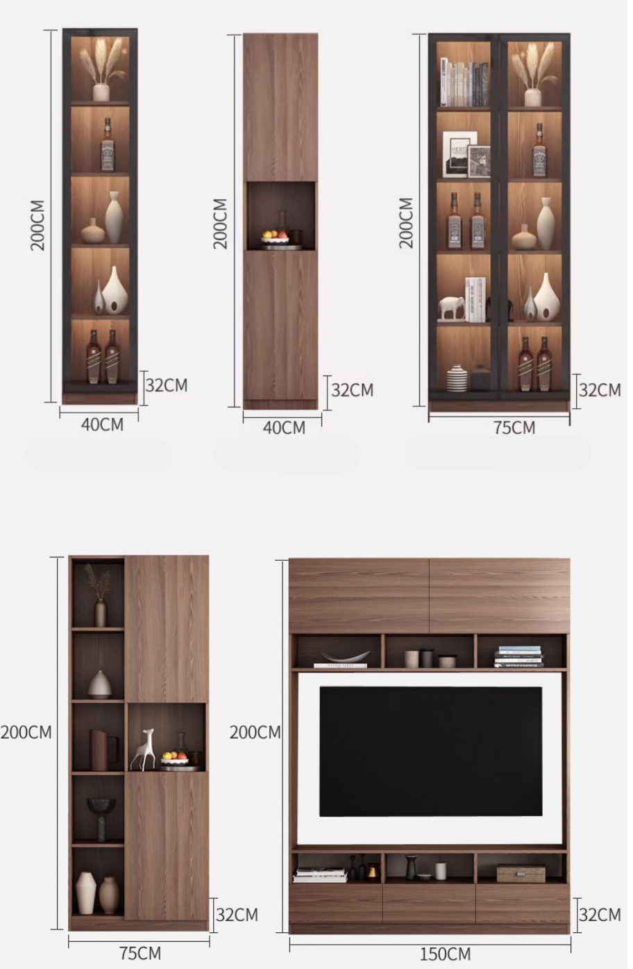  Multifunctional TV cabinet 