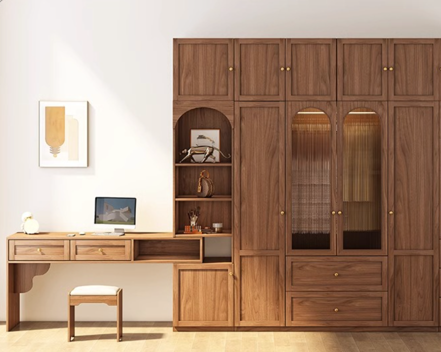  خزانة ملابس يونجو خشب مودرن أبواب سحاب - دولاب ملابس كبير من KS-Furniture 